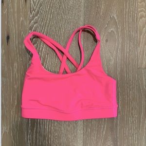 Pink LULU LEMON sports bra size 0